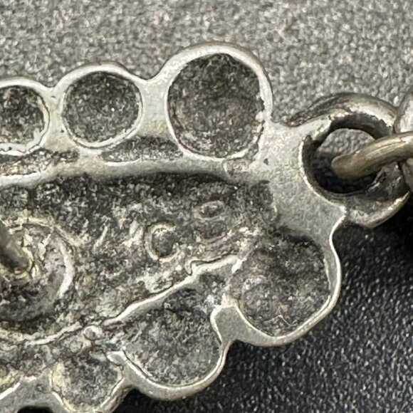 Buffalo Feather Drop Earrings Turquoise Inlay Western Silver Toned Metal - Picture 7 of 8